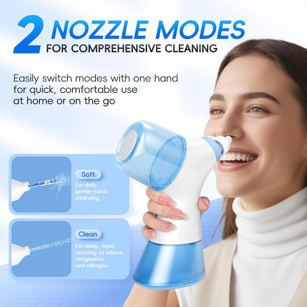 Electric Nasal Rinse System with Dual Tank