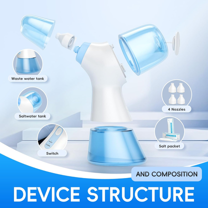 Electric Nasal Rinse System with Dual Tank