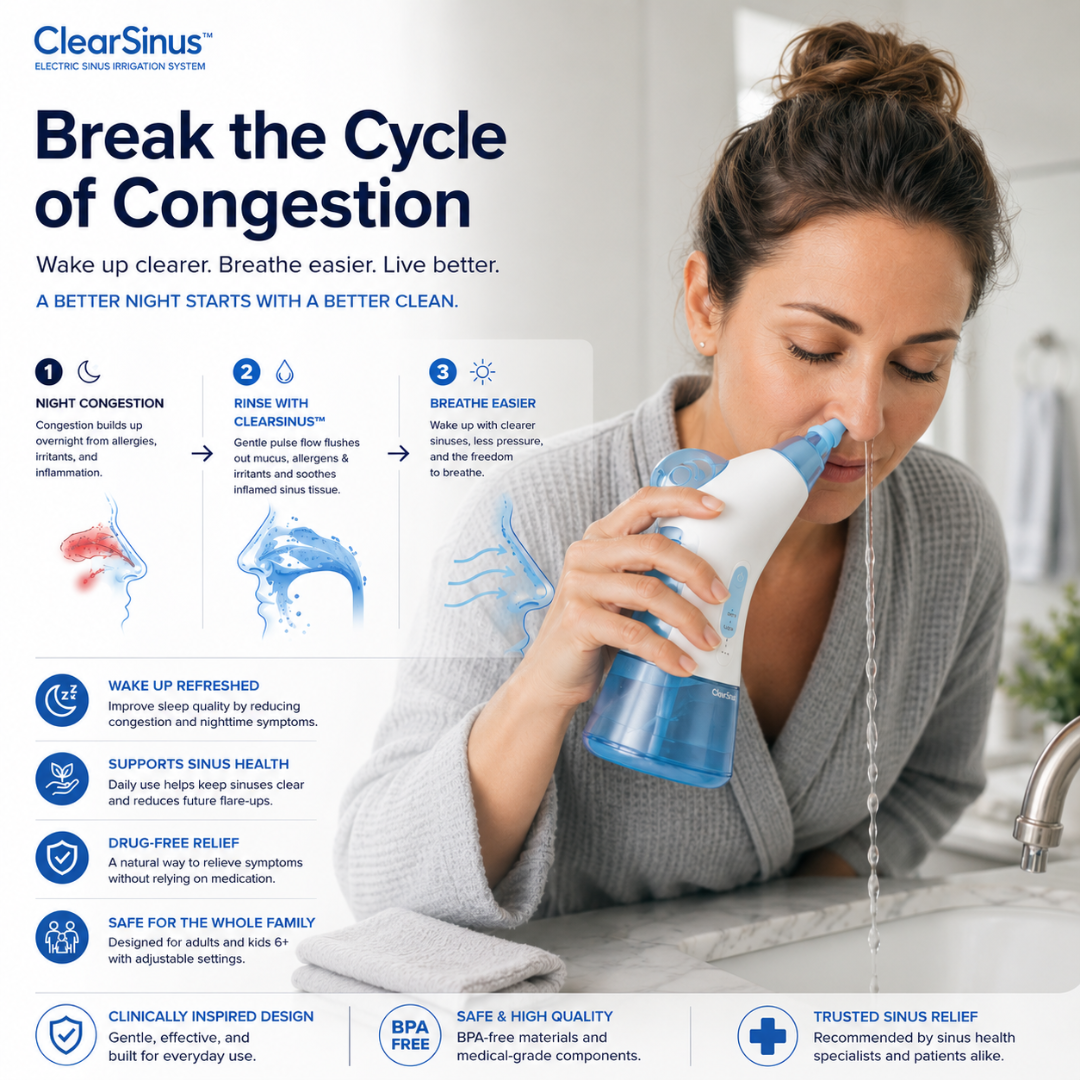 Electric Nasal Rinse System with Dual Tank