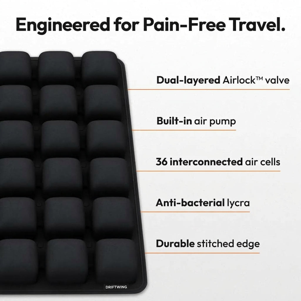 Inflatable Seat Cushion for Long Flights